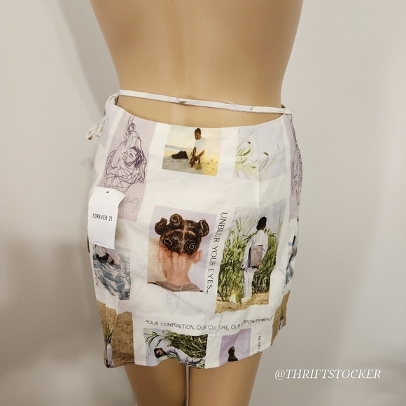 Printed linen skirt - Picture 3 of 7